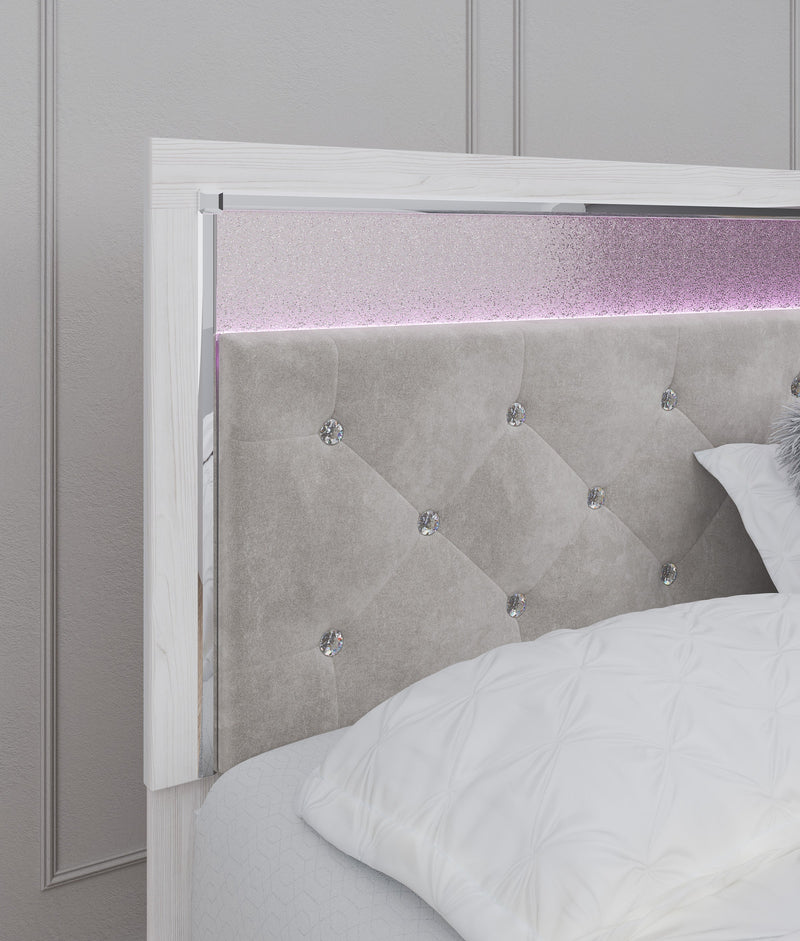 Altyra White LED Upholstered Panel Youth Bedroom Set - DMV FurnitureYouth Bedroom Set