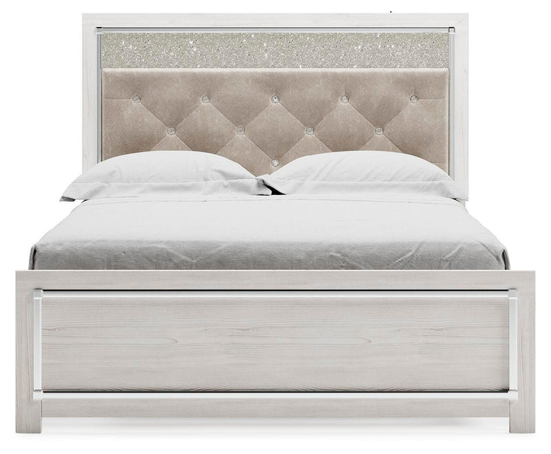 Altyra White Queen Panel Bed, Dresser and Chest - B2640B73