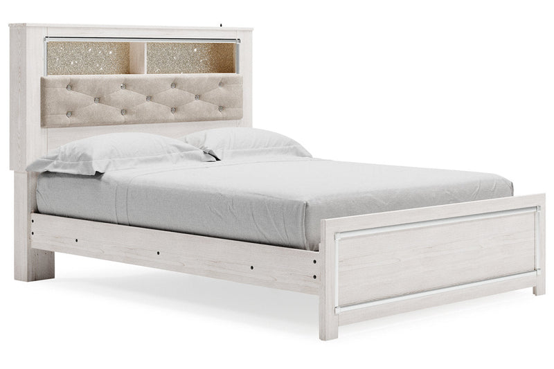 Altyra White Queen Panel Bookcase Bed - DMV FurnitureQueen Bed
