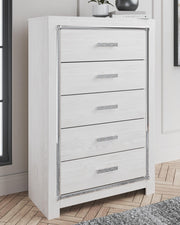 Altyra White Queen Panel Storage Bed, Dresser, Mirror and Chest - B2640B52