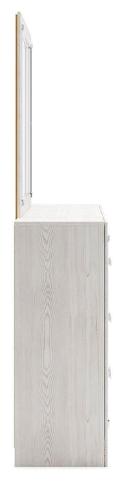 Altyra White Queen Panel Storage Bed, Dresser, Mirror and Chest - B2640B52