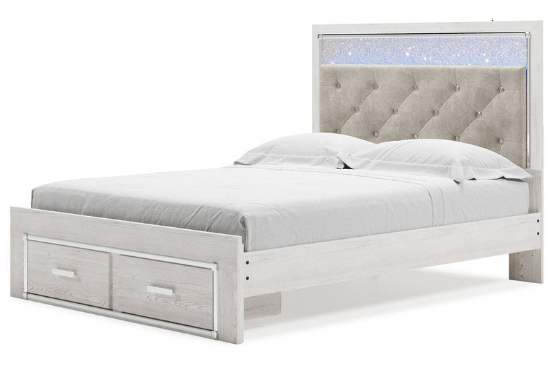 Altyra White Queen Upholstered Storage Bed - DMV FurnitureQueen Bed