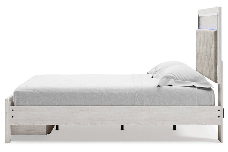 Altyra White Queen Upholstered Storage Platform Bed - DMV FurnitureQueen Bed