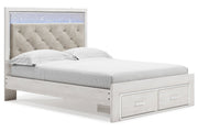 Altyra White Queen Upholstered Storage Platform Bed - DMV FurnitureQueen Bed