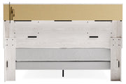 Altyra White Upholstered Bookcase LED King Panel Bed - DMV FurnitureKing Bed