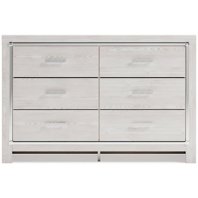 Altyra White Upholstered Bookcase LED Panel Bedroom Set - DMV FurnitureBedroom Set