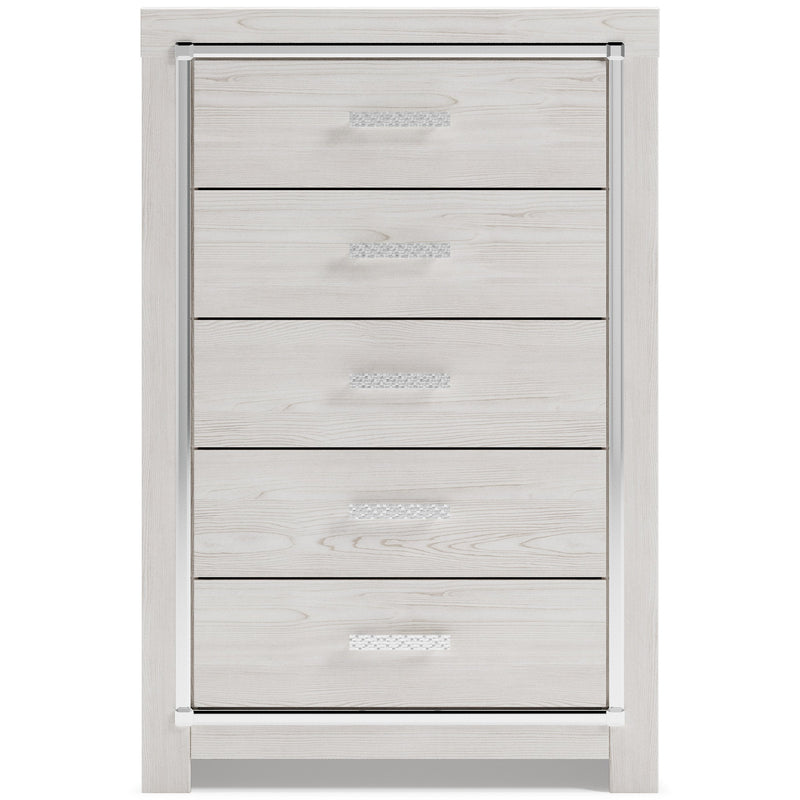 Altyra White Upholstered Bookcase LED Panel Bedroom Set - DMV FurnitureBedroom Set