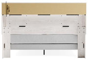 Altyra White Upholstered Bookcase LED Queen Panel Bed - DMV FurnitureQueen Bed