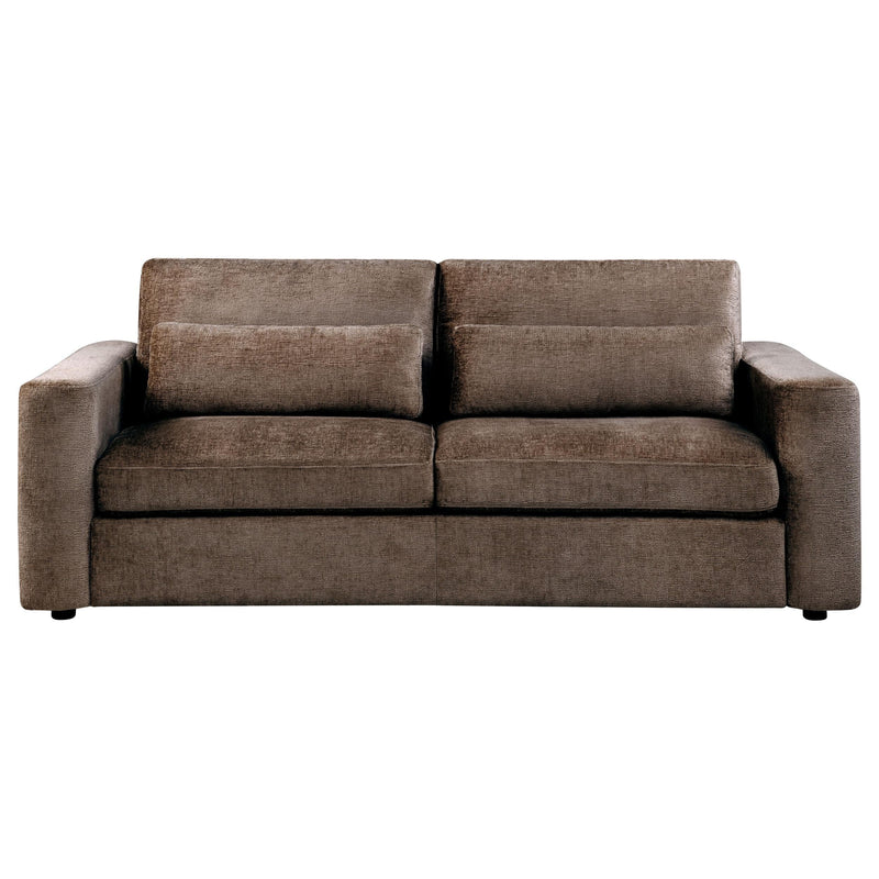 Amador Chenille Upholstered Track Arm Sofa Chocolate - 511234