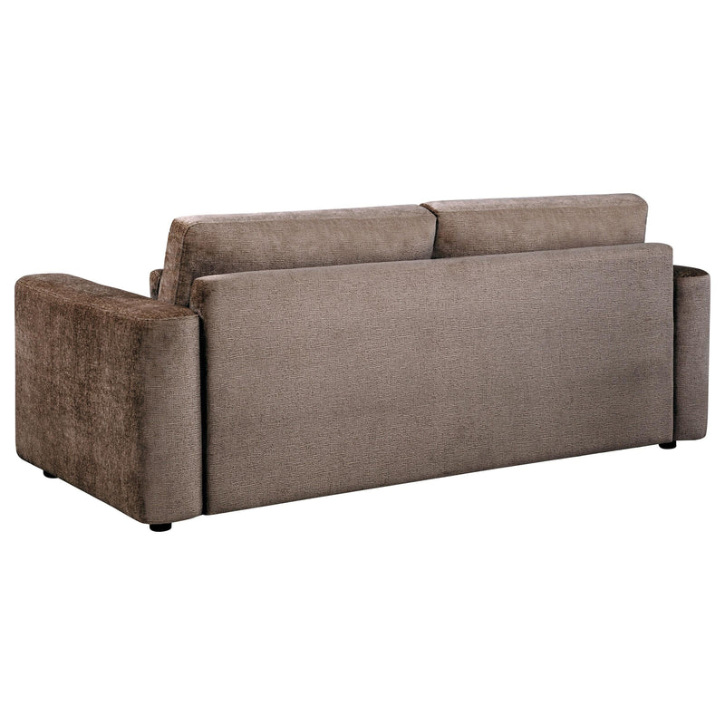 Amador Chenille Upholstered Track Arm Sofa Chocolate - 511234