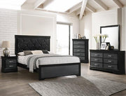 Amalia Black Full Panel Bed - DMV FurnitureFull Bed