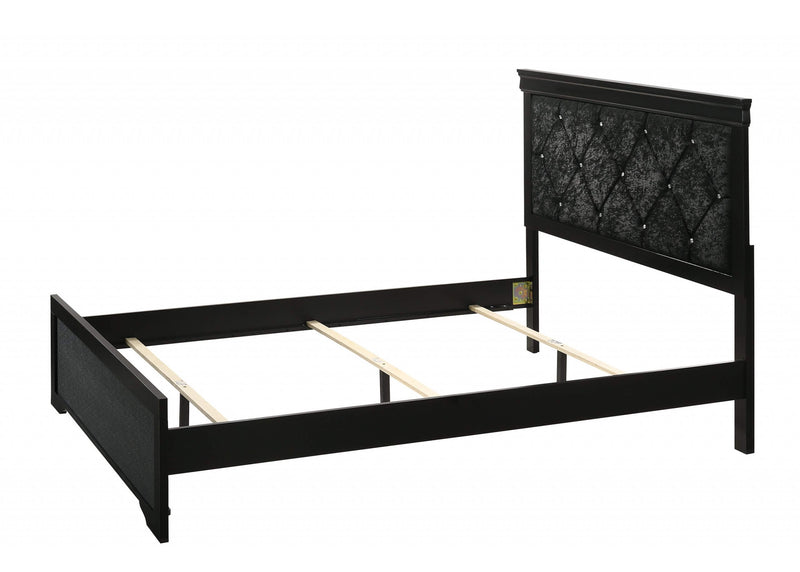 Amalia Black King Panel Bed - DMV FurnitureKing Bed