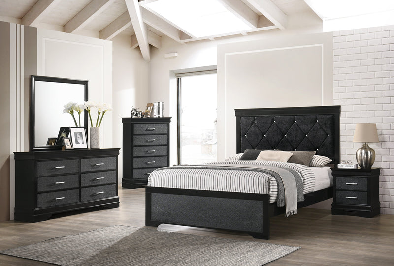Amalia Black Panel Bedroom Set - DMV FurnitureBedroom Set