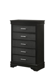 Amalia Black Upholstered Panel Bedroom Set - DMV FurnitureBedroom Set