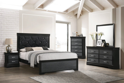 Amalia Black Upholstered Panel Bedroom Set - DMV FurnitureBedroom Set