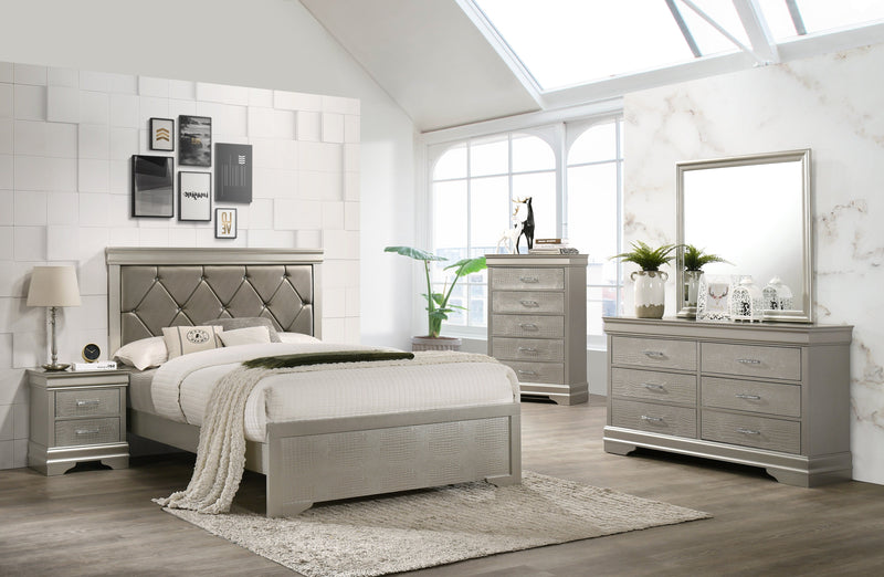 Amalia Champagne Silver Panel Youth Bedroom Set - DMV FurnitureYouth Bedroom Set