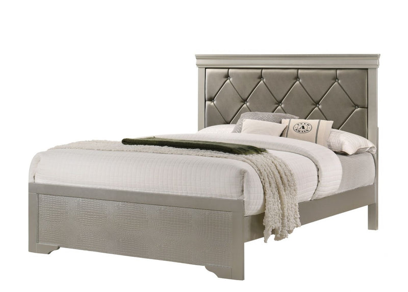 Amalia Gold King Panel Bed - DMV FurnitureKing Bed