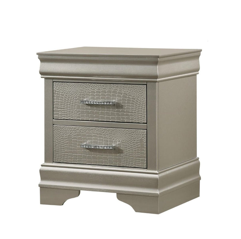 Amalia Gold Nightstand - DMV FurnitureNightstand