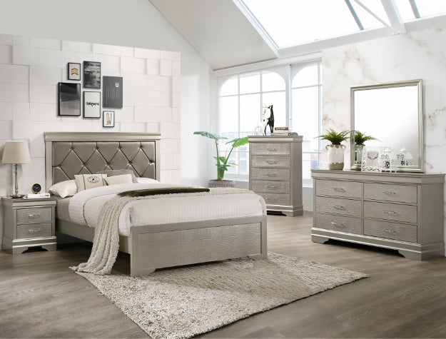 Amalia Gold Queen Headboard/Footboard - B6910-Q-HBFB
