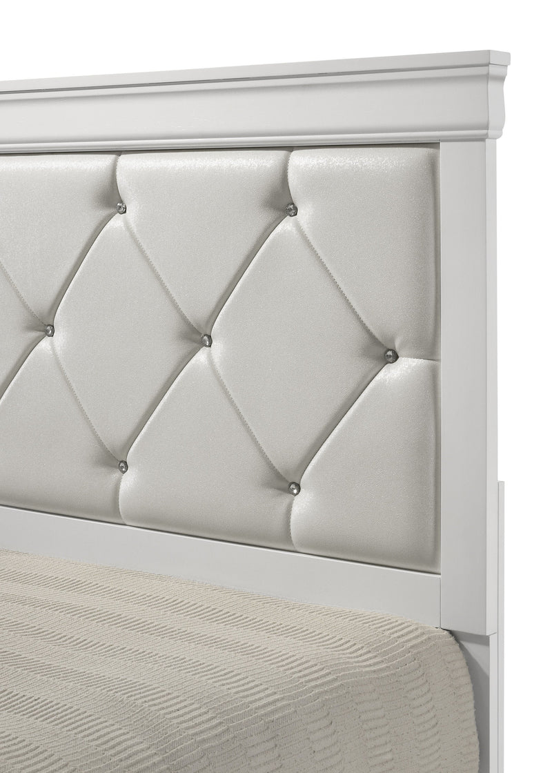 Amalia White Full Panel Bed - DMV FurnitureFull Bed