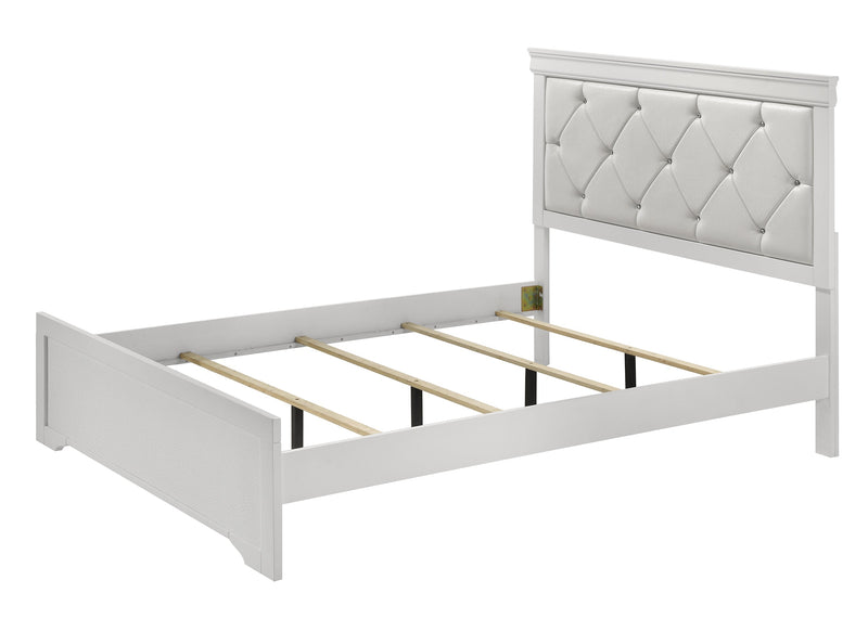 Amalia White Full Panel Bed - DMV FurnitureFull Bed