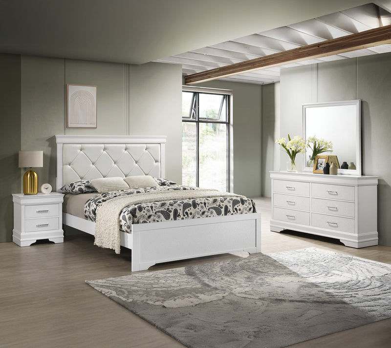 Amalia White Upholstered Panel Bedroom Set - DMV FurnitureBedroom Set