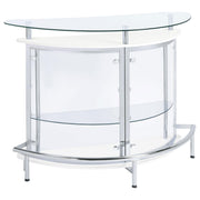 Amarillo Freestanding Glass Top Home Bar Wine Cabinet White - 101066
