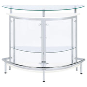 Amarillo Freestanding Glass Top Home Bar Wine Cabinet White - 101066