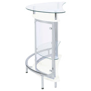 Amarillo Freestanding Glass Top Home Bar Wine Cabinet White - 101066