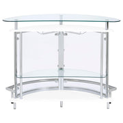 Amarillo Freestanding Glass Top Home Bar Wine Cabinet White - 101066