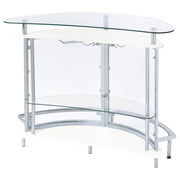 Amarillo Freestanding Glass Top Home Bar Wine Cabinet White - 101066