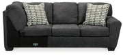 Ambee Slate 3-Piece Sectional with Ottoman from Ashley - DMV Furniture