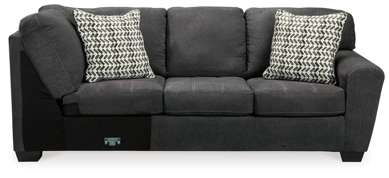 Ambee Slate 3-Piece Sectional with Ottoman from Ashley - DMV Furniture