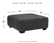 Ambee Slate 3-Piece Sectional with Ottoman from Ashley - DMV Furniture