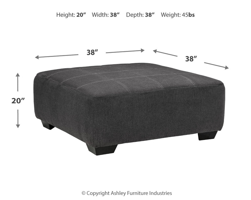Ambee Slate 3-Piece Sectional with Ottoman from Ashley - DMV Furniture