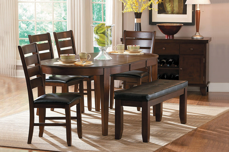 Ameillia Dark Oak Extendable Oval Dining Set - DMV FurnitureDining Room Set