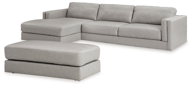 Amiata Glacier 2-Piece Sectional with Ottoman from Ashley - DMV Furniture
