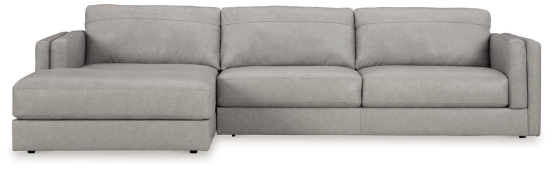 Amiata Glacier 2-Piece Sectional with Ottoman from Ashley - DMV Furniture
