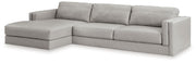 Amiata Glacier 2-Piece Sectional with Ottoman from Ashley - DMV Furniture
