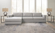 Amiata Glacier 2-Piece Sectional with Ottoman from Ashley - DMV Furniture