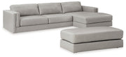 Amiata Glacier 2-Piece Sectional with Ottoman from Ashley - DMV Furniture