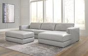Amiata Glacier 2-Piece Sectional with Ottoman from Ashley - DMV Furniture