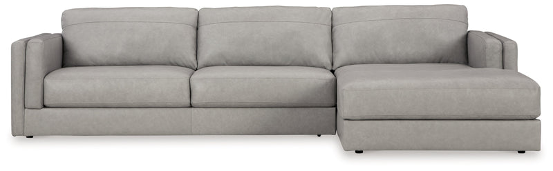 Amiata Glacier 2-Piece Sectional with Ottoman from Ashley - DMV Furniture