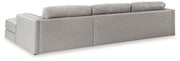 Amiata Glacier 2-Piece Sectional with Ottoman from Ashley - DMV Furniture