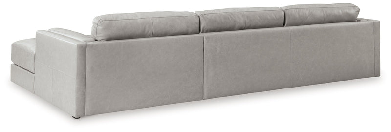 Amiata Glacier 2-Piece Sectional with Ottoman from Ashley - DMV Furniture
