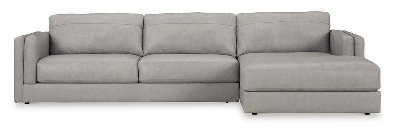 Amiata Glacier Leather 2 - Piece RAF Sectional - DMV FurnitureSectional