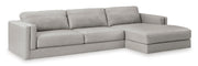 Amiata Glacier Leather 2 - Piece RAF Sectional - DMV FurnitureSectional