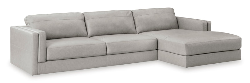 Amiata Glacier Leather 2 - Piece RAF Sectional - DMV FurnitureSectional