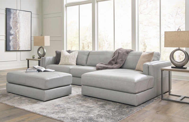 Amiata Glacier Leather 2 - Piece RAF Sectional - DMV FurnitureSectional