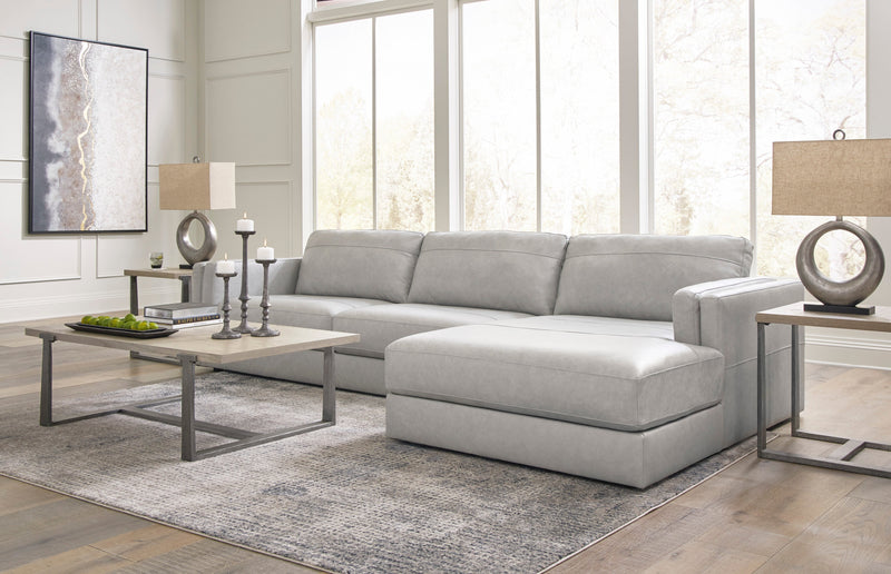 Amiata Glacier Leather 2 - Piece RAF Sectional - DMV FurnitureSectional